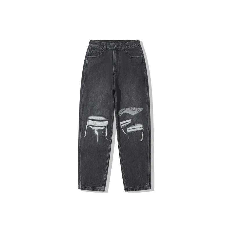 Pleasures X LiNing Jeans Men Black-0