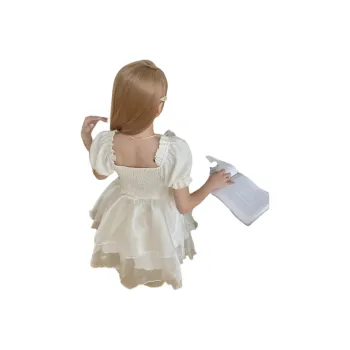 Mu Xiao Xin Short Sleeved Dress Women's Apricot