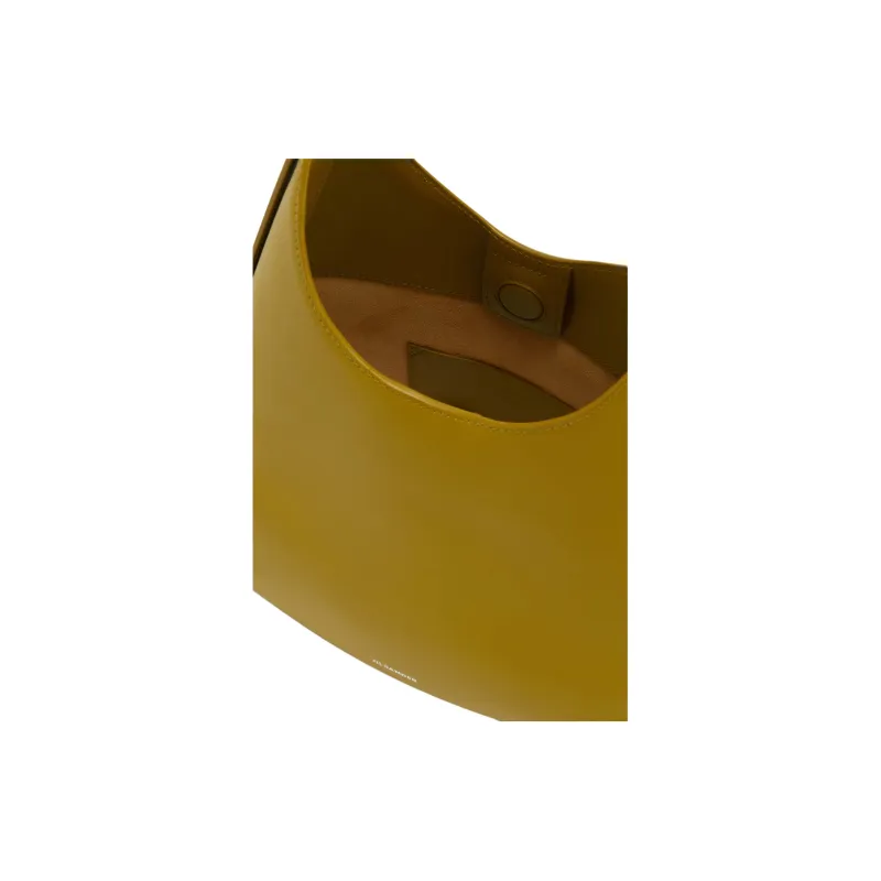 JIL SANDER Cow Leather Shoulder Bag Small Size Women's Yellow Green-2