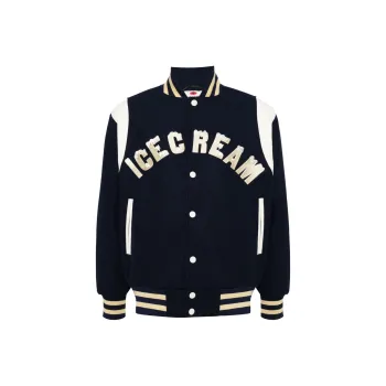 Ice Cream Drippy Varsity Jacket