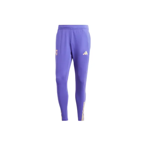Adidas Real Madrid Tiro 23 Training Tracksuit Bottoms Knitted Sports Pants Men's Blue Purple