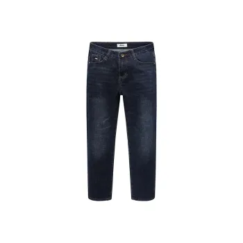 Jeep Jeans Men Dark Blue Fleece-Lined