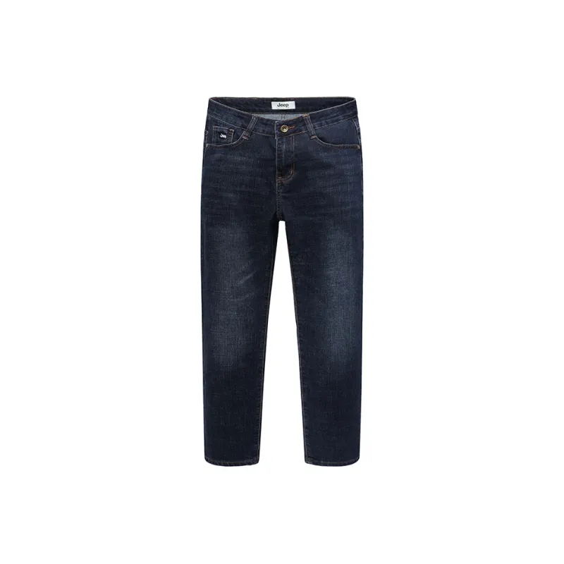Jeep Jeans Men Dark Blue Fleece Lined-0