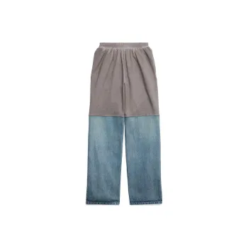 Balenciaga SS23 Knitted Sports Pants Loose Fit Style Men's Blue