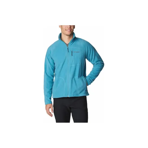 Columbia Fast Trek 2 Men BlueFull Zip Sweat-shirt Jacket Burton Coats Men's Lake Blue