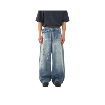 NOTHOMME Monterest Shun Time Wilderness Jeans Unisex Yellow Mud Washed