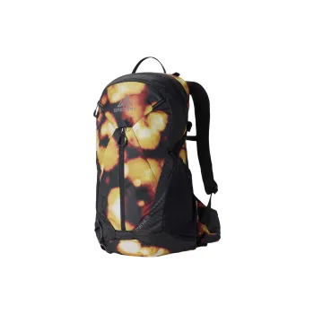 GREGORY Recycled Nylon Outdoor Hiking Bag Backpack Unisex Black & Yellow