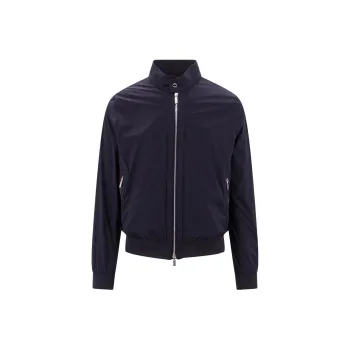 Moorer Zip-up Long Sleeved Bomber Jacket