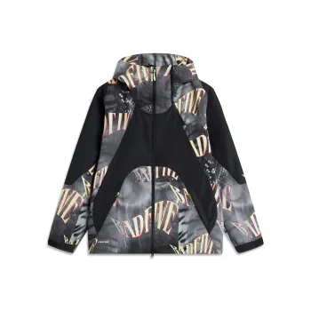 LiNing Trench Coat Men's Black All Over Print