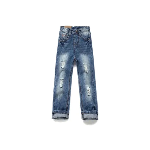 TESTUNG Jeans Unisex Classic Vintage Blue Tone