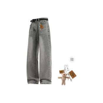 HOKLV SS25 Jeans Unisex Dusty Gray Comes With Brand Charm