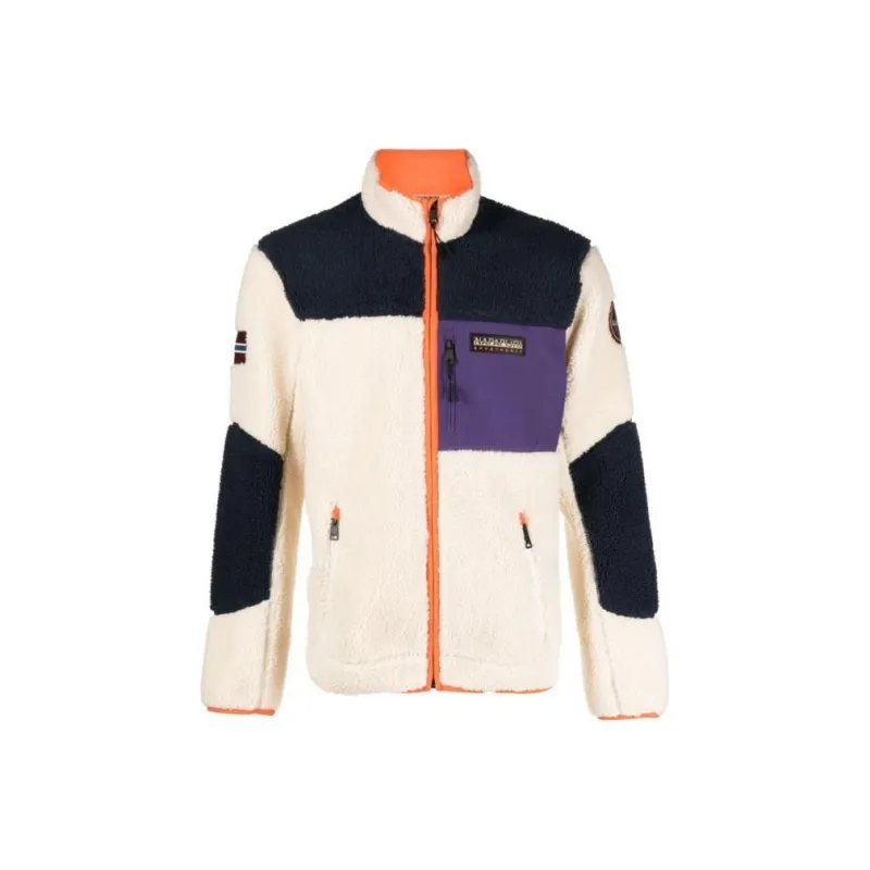 Napapijri Panelled Fleece Jacket-0
