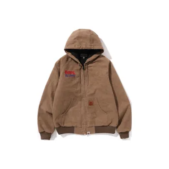 A BATHING APE Logo embroidered Hooded Jacket