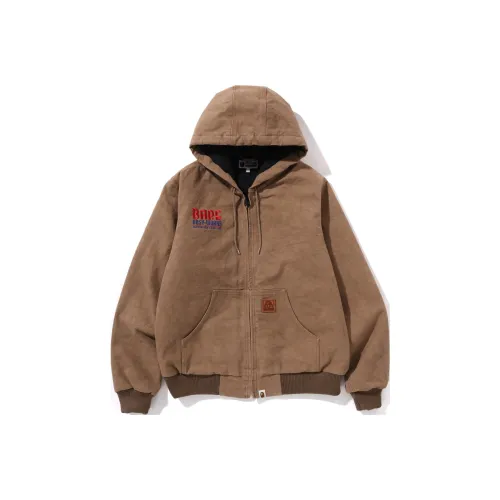 A BATHING APE Logo embroidered Hooded Jacket