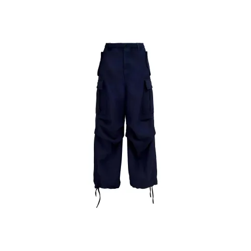 MARNI Garment Dyed Compact Moleskine Satin Trousers