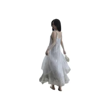 The Temptation Of The Muse Slip Dress Women's Gray