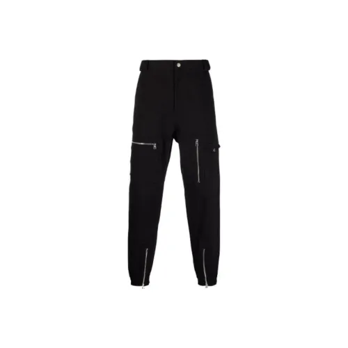Alexander Mcqueen Blue Zip Detailed Utility Trousers