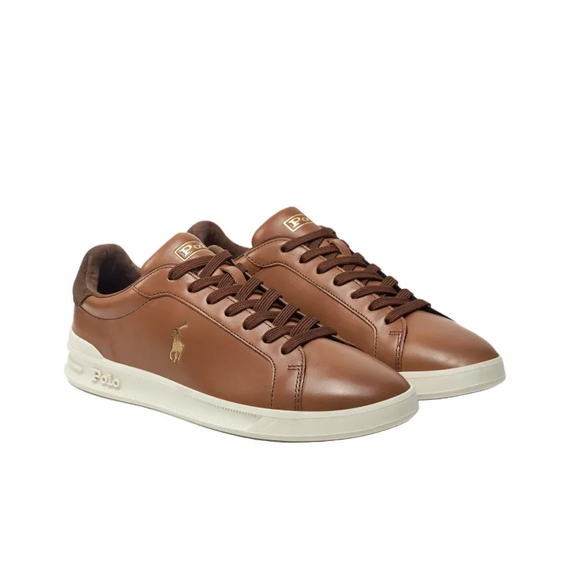 Polo Ralph Lauren Low Top Skateboard Shoes Men's Brown-2