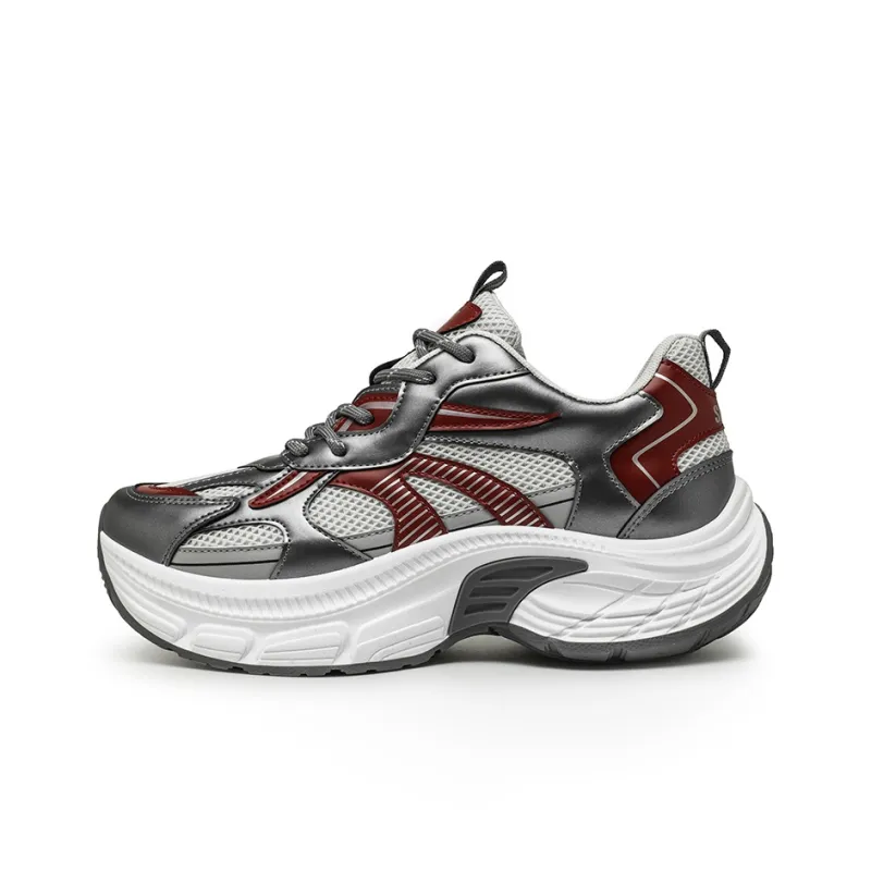 OUGLEMEN Breathable Coverage Support Low Top Chunky Sneakers Men's-11