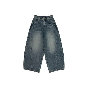 Ghost Mask Jeans Unisex Vintage Blue