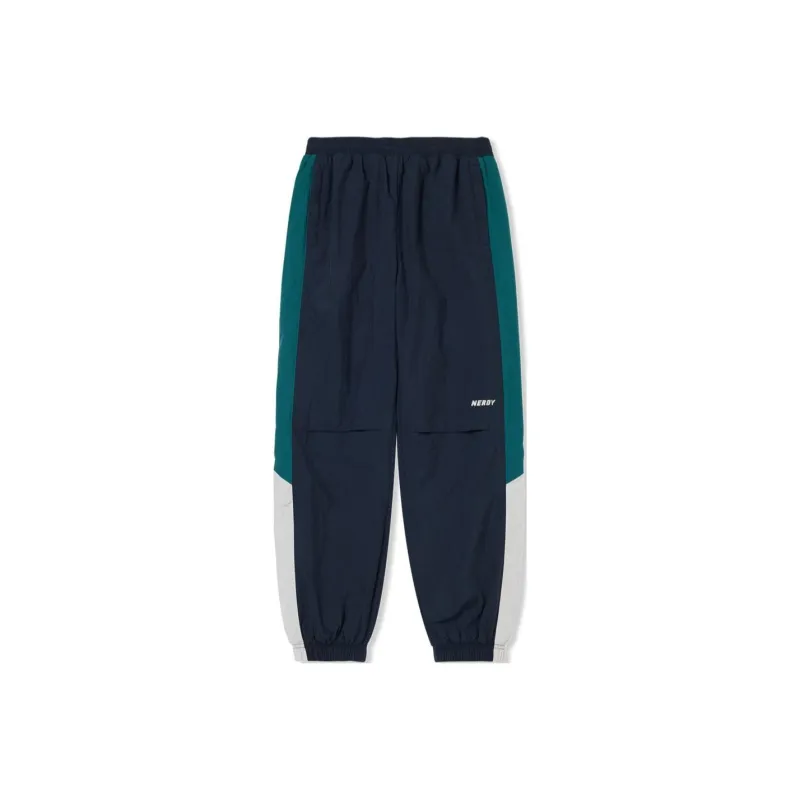 Nerdy Knitted Sweatpants Unisex Navy Blue-0