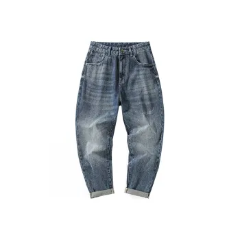 FAIRWHALE Jeans Spring And Summer Unisex Denim Blue