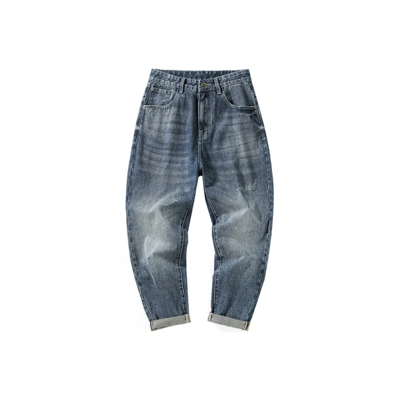 FAIRWHALE Jeans Spring Summer Unisex Denim Blue-0