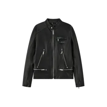 JOHN RICHMOND Leather Jacket Men's Black