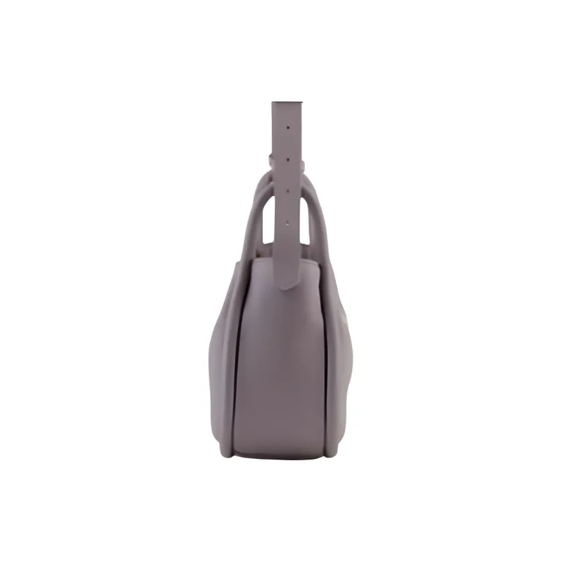 POURCHET Cow Leather Shoulder Bag Small Size Women's Sand Yellow/Elephant Gray/Black/Orange/Light Khaki/Light Purple-13