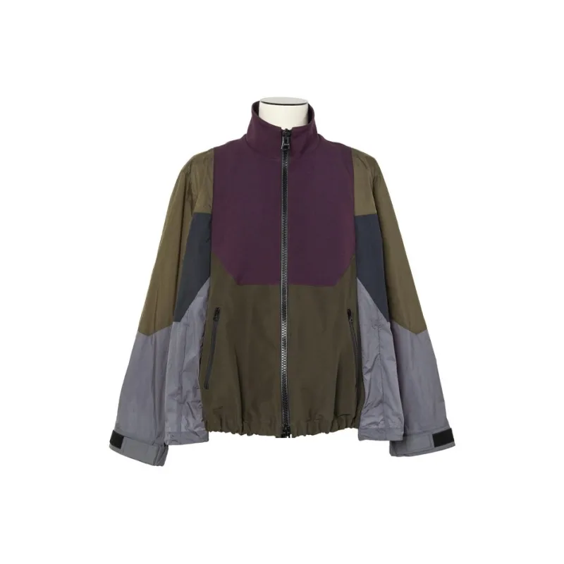 Sacai Matelasse Twill Mix Zipped Jacket-0