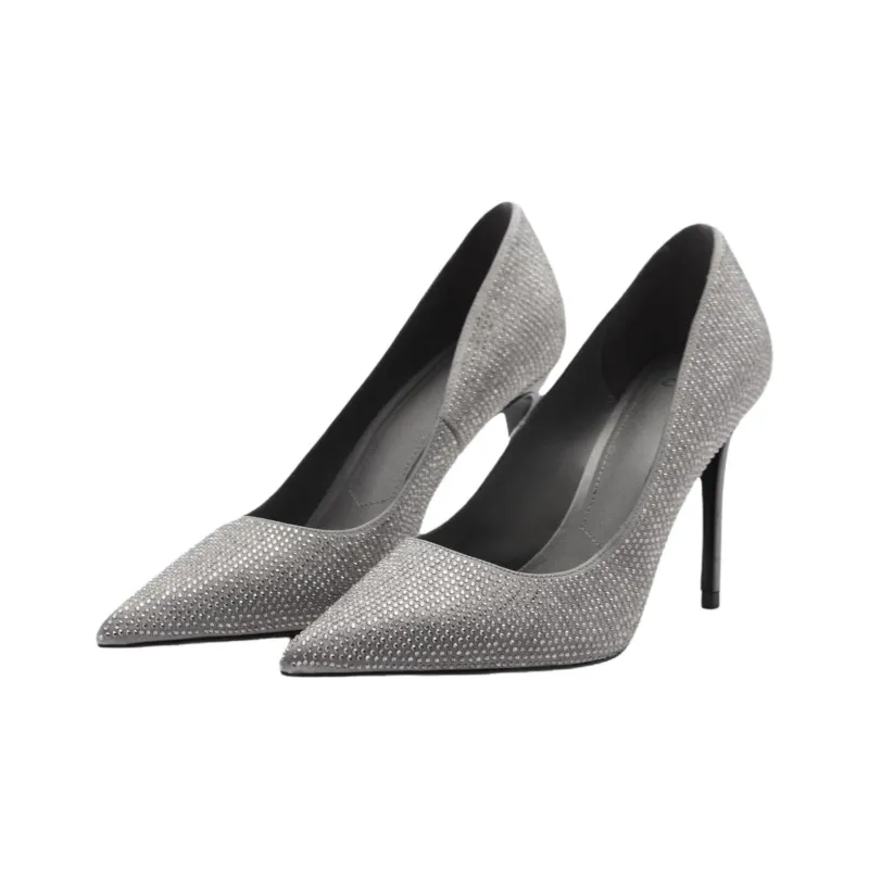 MANGO Party And Ceremony High Heels Women's Silver-2