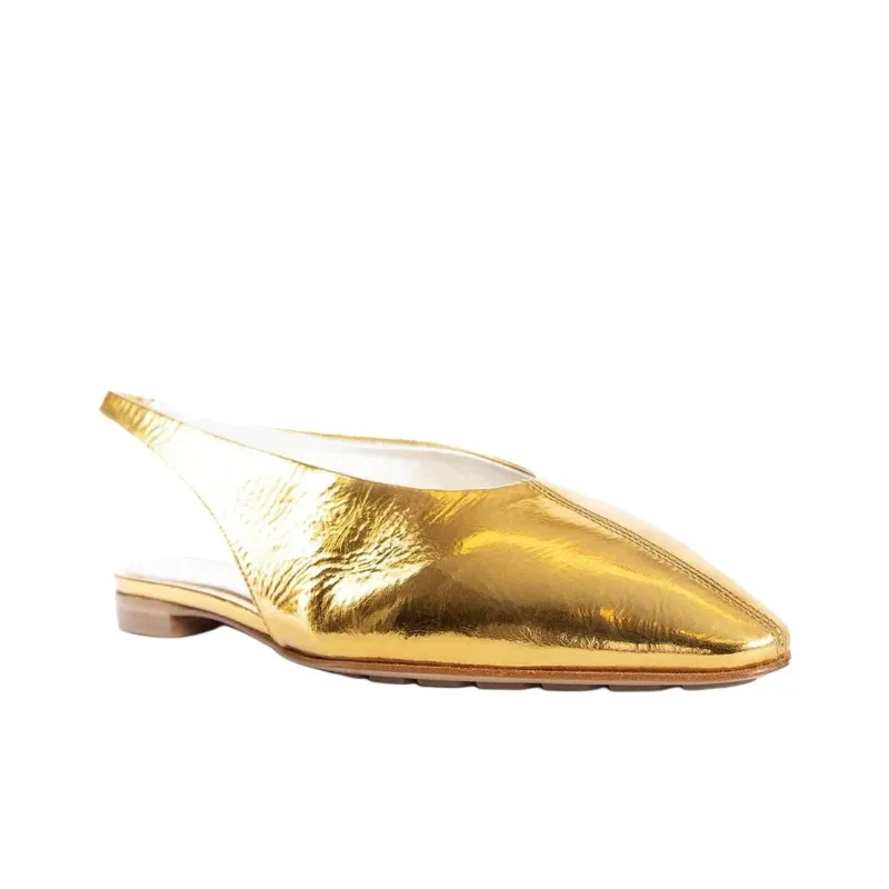 Bottega Veneta Sofia Casual Single Shoes Women's Gold-2