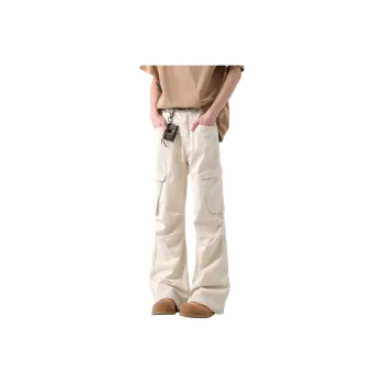H.V.G.A Cargo Pants Unisex Beige Apricot