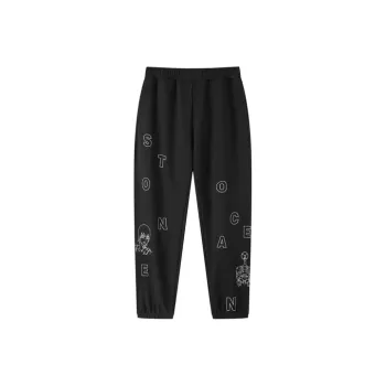 Panda Jojo X LNG X JOJO Knitted Sweatpants Unisex Black