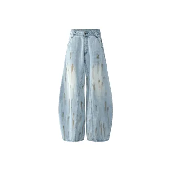 Yiwen Jeans Unisex Dirty Blue