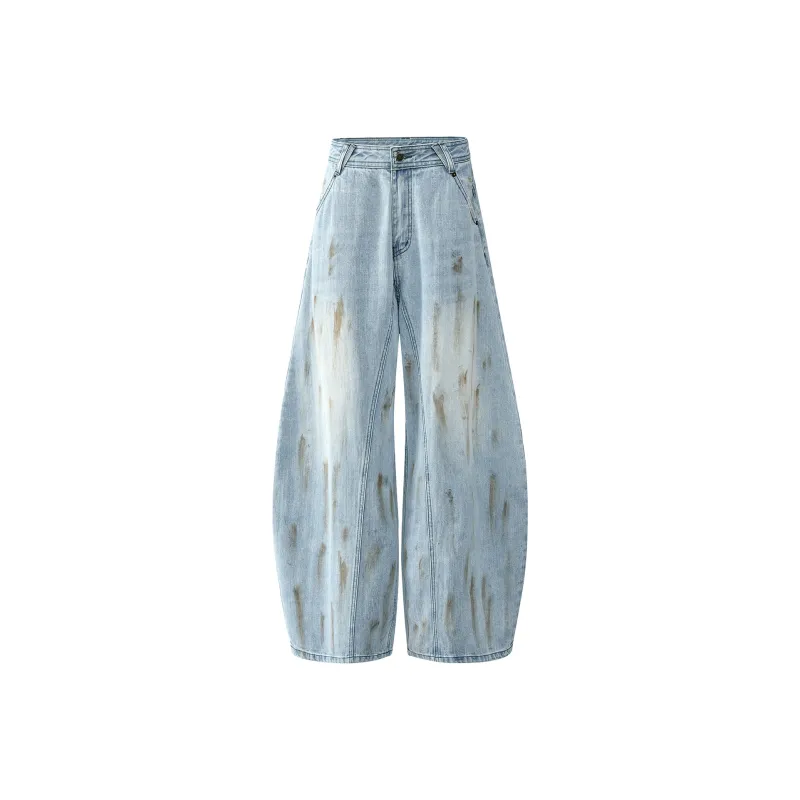 Yiwen Jeans Unisex Dirty Blue-0