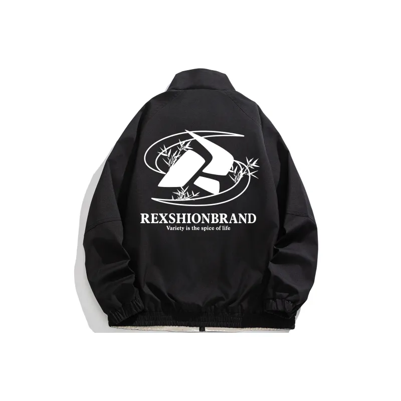 REXSHION Jackets Coats Unisex Black-0