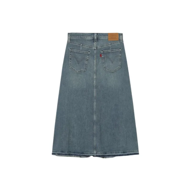 Levi's Denim Long Skirt Women's Blue-1