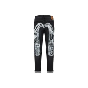 EVISU Jeans Men Denim Black