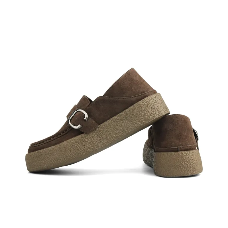 New Korea Loafers Men Apricot, Brown-6