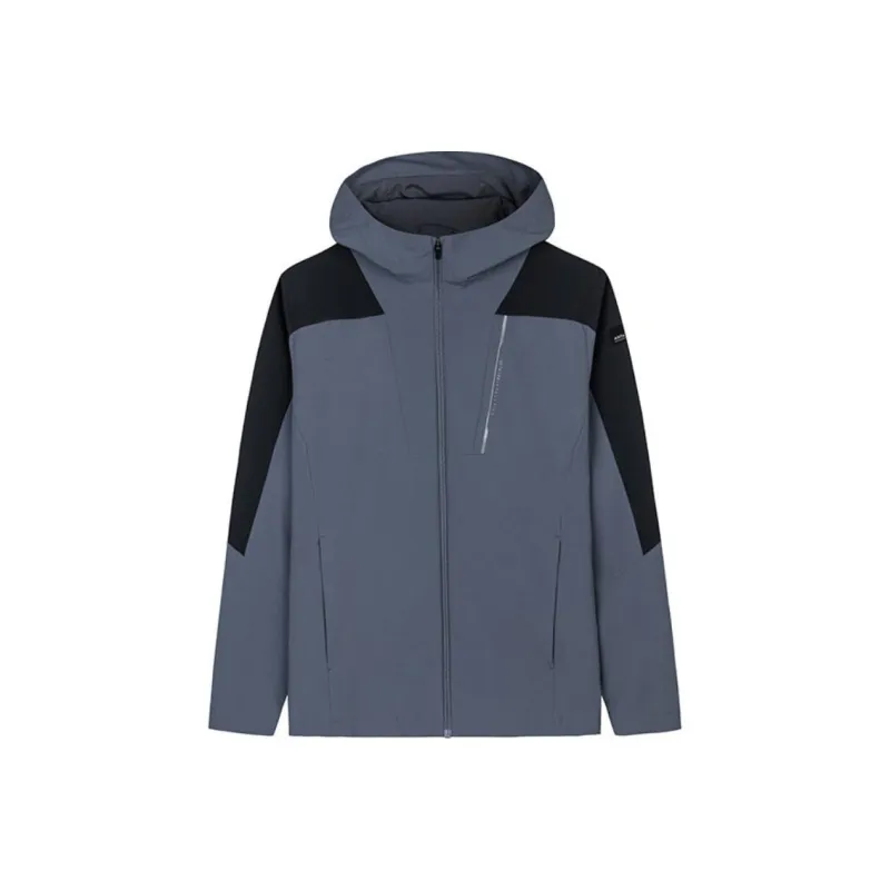 Anta Variety Training Collection Trench Coat Men's Basic Black/Men's Gray-0