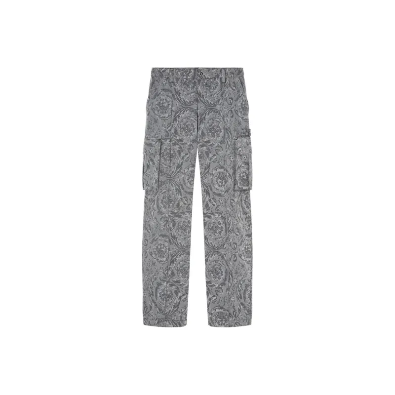 VERSACE Barocco Jacquard Straight Leg Cargo Trousers-0