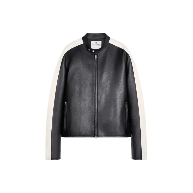 Courrèges Contrast Stripe detail Leather Jacket-0