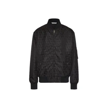 Valentino Toile Iconographe Zip Up Bomber Jacket