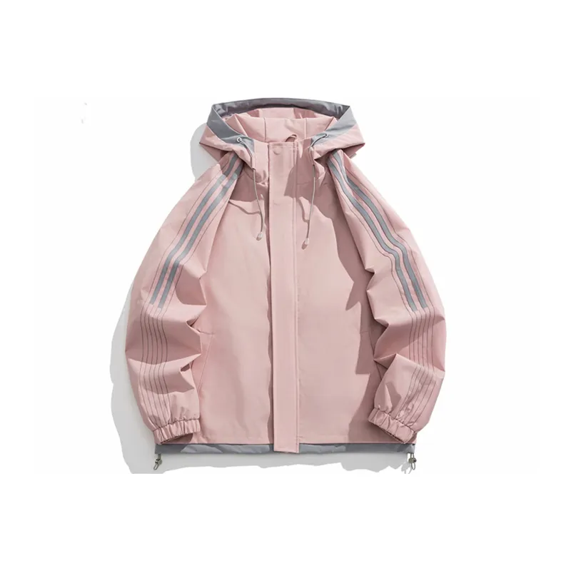 Q ZHIHE Jackets Coats Unisex Pink-0
