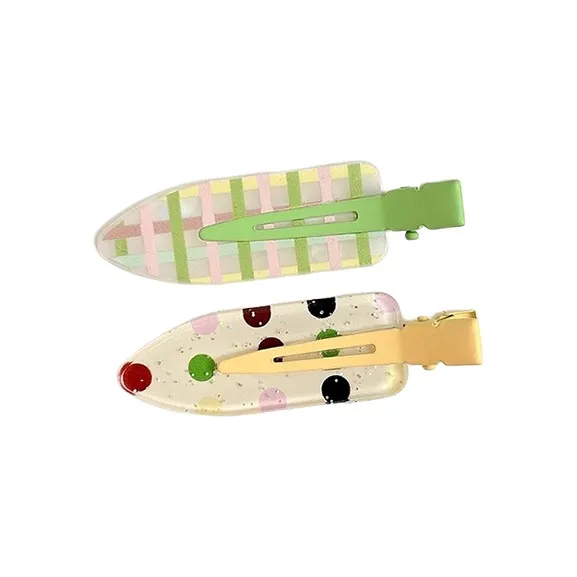 Water Jade Acrylic Hair Clips Women's-7