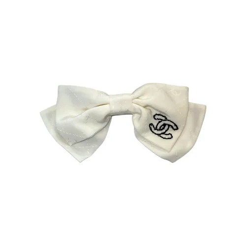 CHANEL Hair Clips Women's White