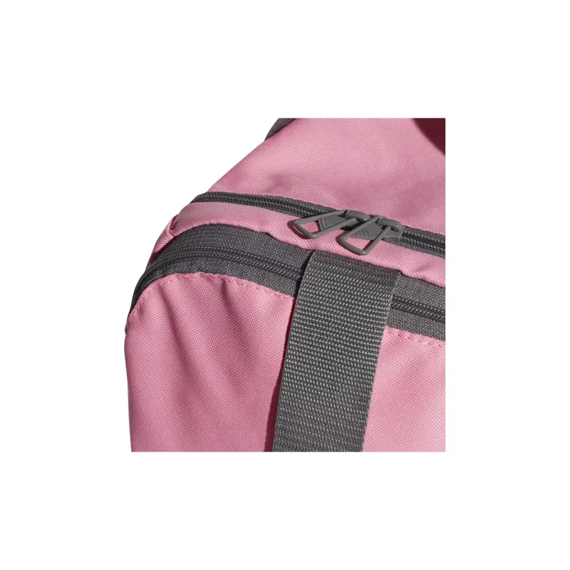 Adidas Polyester One Shoulder Crossbody Handbag, Travel Bag Unisex Pink & Gray-4