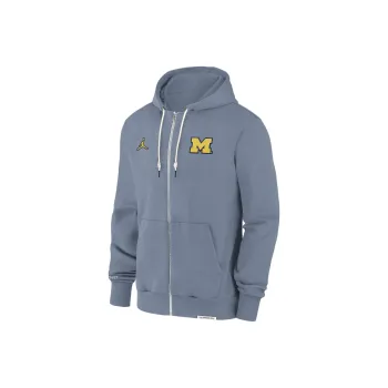 Jordan Michigan WolverinesMen's College FW24 Jacket Men Gray Stone
