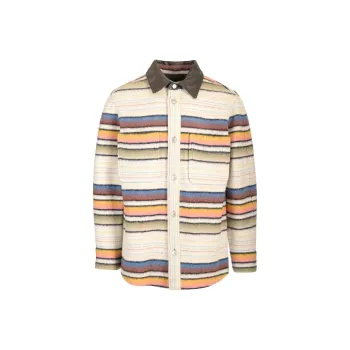 ISABEL MARANT ETOILE Dayvi Striped Curved Hem Coat
